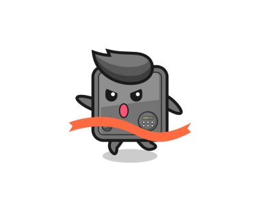 Şirin kasa çizimi bitiş noktasına ulaşıyor, tişört, etiket, logo ögesi için şirin bir tasarım