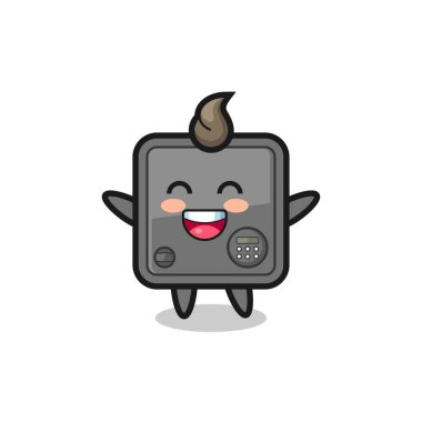 Mutlu bebek kasası çizgi film karakteri, tişört, çıkartma, logo elementi için şirin tasarım.