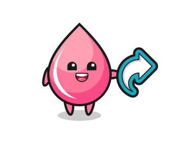 Şirin çilek suyu, sosyal medya paylaşımı sembolü, tişört, etiket, logo ögesi için şirin tasarım