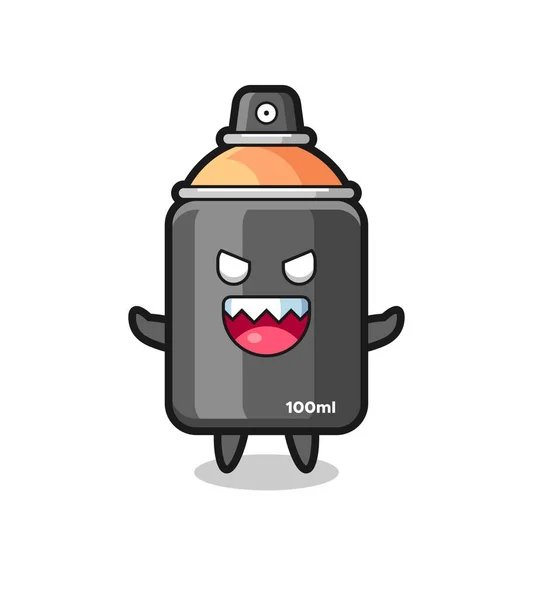 Illust Personagem Mascote Tinta Spray Mal Design Estilo Bonito Para —  Vetores de Stock