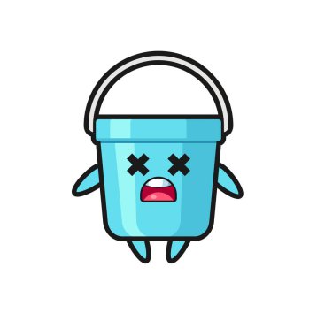 Ölü plastik maskot karakteri, tişört, çıkartma, logo elementi için şirin bir tasarım.