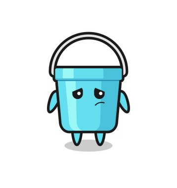 Plastik kova çizgi film karakterinin tembel jesti, tişört, çıkartma, logo elementi için şirin tasarım