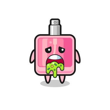 Kusmuklu sevimli parfüm karakteri, tişört, çıkartma, logo elementi için şirin bir tasarım.