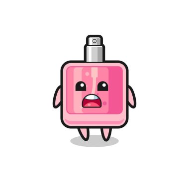 Özür dileme ifadesi olan parfüm çizimi, tişört, çıkartma, logo elementi için şirin bir tasarım.