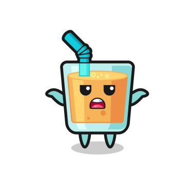 Portakal suyu maskotu karakteri, ne bileyim, tişört, çıkartma, logo elementi için şirin bir tasarım diyor.