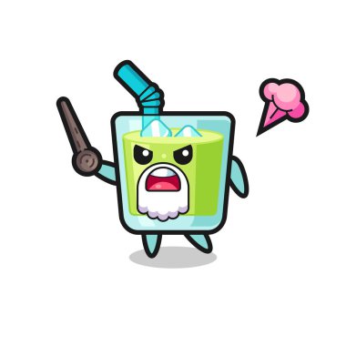 Şirin kavun suyu. Dedem sinirleniyor. Tişört, çıkartma, logo elementi için şirin bir tasarım yapıyor.