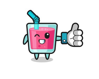 Sosyal medya sembollü şirin çilek suyu tişört, etiket, logo elementi için şirin tasarım