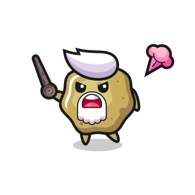 Şirin gevşek tabureler. Dedem sinirlenmeye başladı. Tişört, çıkartma, logo için şirin bir tasarım.