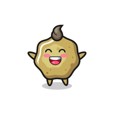 Mutlu bebek dışkısı çizgi film karakteri, tişört, çıkartma, logo elementi için şirin tasarım