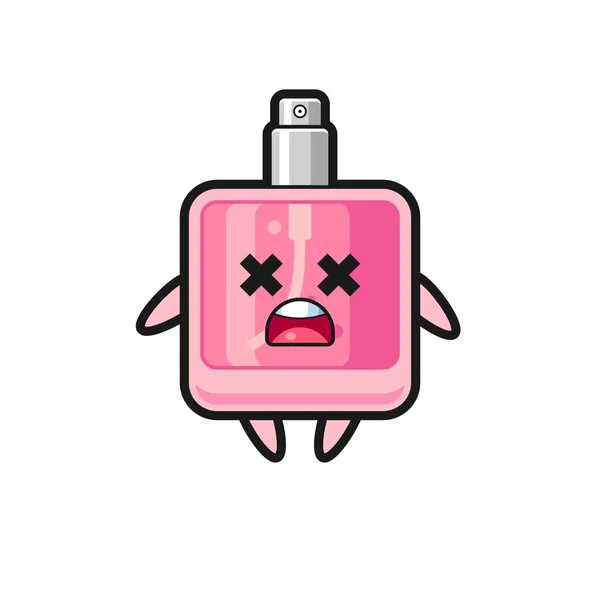 Ölü Parfüm Maskotu Karakteri Tişört Çıkartma Logo Elementi Için Şirin — Stok Vektör