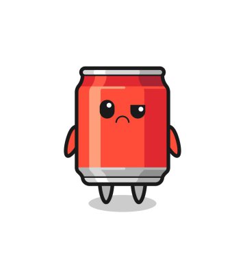 İçki kutusunun maskotu. Şüpheli bir yüzü var. Tişört, çıkartma ve logo için şirin bir tasarım.