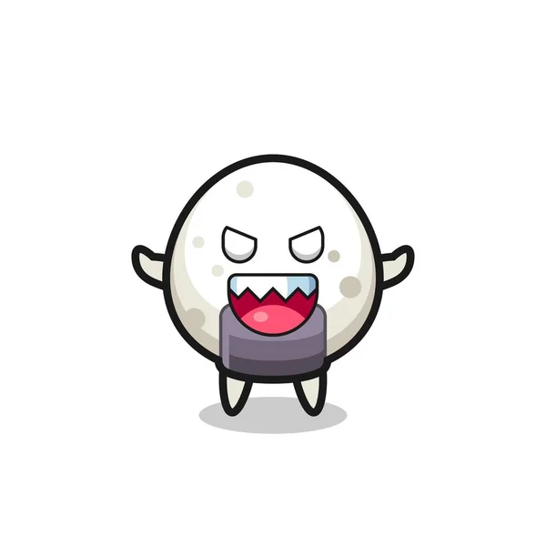 Illust Carácter Malvado Mascota Del Onigiri Diseño Lindo Del Estilo — Vector de stock