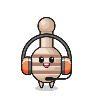 Honey Dipper 'ın çizgi film maskotu müşteri hizmetleri, şirin tasarım.