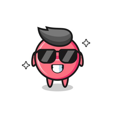 İlaç tabletinin maskotu, hoş bir jest, şirin bir tasarım.