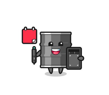 Yağ varili maskotu, grafik tasarımcısı, şirin tasarım.