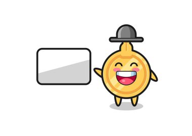 anahtar karikatür çizimi sunum yapıyor, şirin tasarım