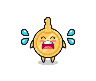 anahtar karikatür çizimi ağlamalı jest, şirin tasarım