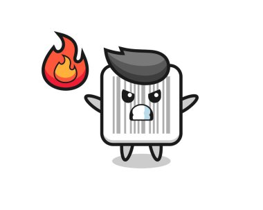 barkod karakteri kızgın jest, şirin tasarım