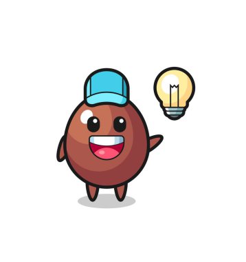 Çikolata yumurtası karakteri fikri, şirin tasarım.