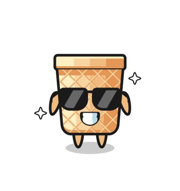 Krep külahının çizgi film maskotu, hoş bir jest, şirin bir tasarım.