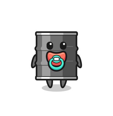 bebek yağı davul çizgi film karakteri emzik ile, şirin tasarım