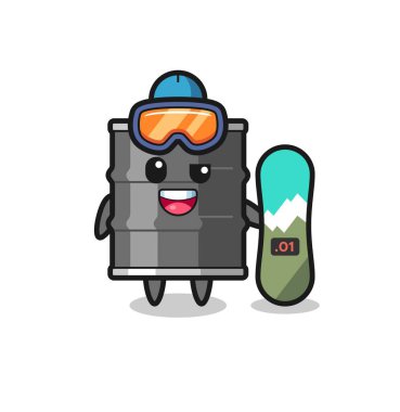 Snowboard stili varil karakteri, şirin bir tasarım.