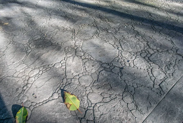 Vista Dall Alto Pavimentazione Cemento Timbrato All Aperto Massi Piatti — Foto Stock