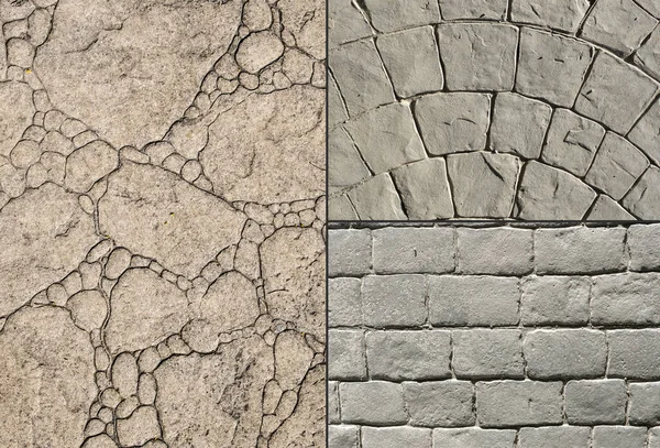 Підлога штампована бетонна тротуарна плитка декоративна цементна тростина — стокове фото