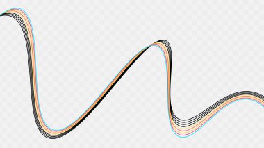 Soyut renkli vektör dalgalı ince çizgi dokusu arkaplanı