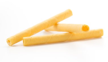 Beyaz arka plan üzerinde gofret sopa 