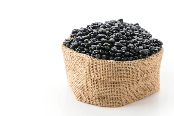 Beyaz üzerine siyah fasulye