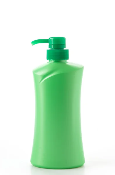 Botella de plástico con jabón líquido — Foto de Stock