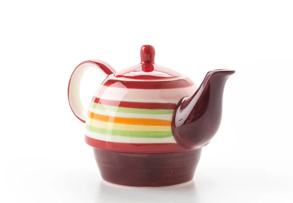 Ceramic teapot on white — Stock Photo, Image