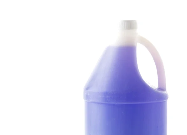 Garrafa de detergente líquido sobre fundo branco — Fotografia de Stock