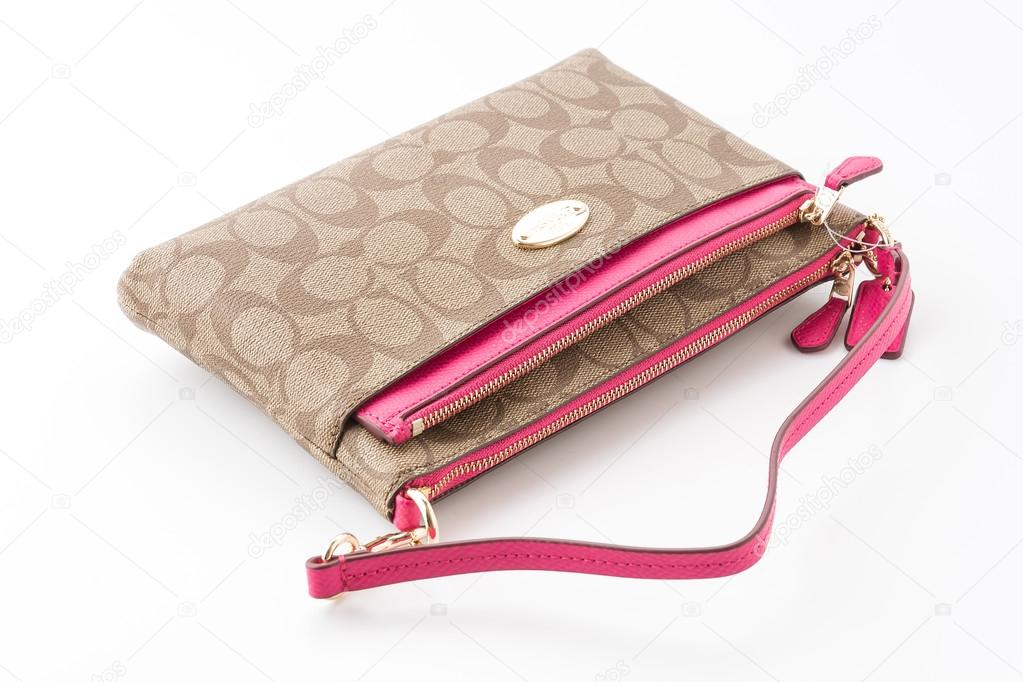 Bangkok, Thailand - JUNE 21, 2015: Coach bag.is an American luxury leather goods bag.