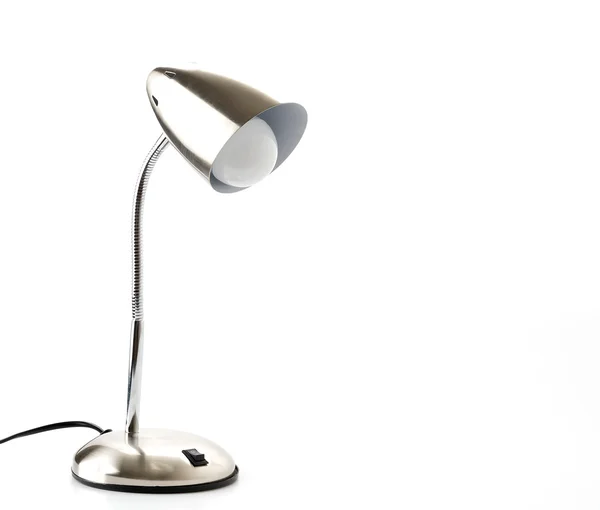 Zilveren lamp op wit — Stockfoto