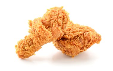 beyaz üzerine kızarmış tavuk 