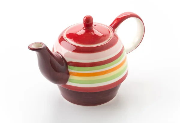 Ceramic teapot on white — Stock Photo, Image