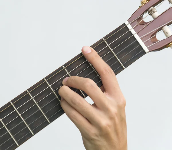 Mão tocando na guitarra — Fotografia de Stock