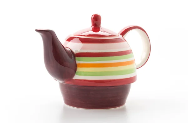 Ceramic teapot on white — Stock Photo, Image