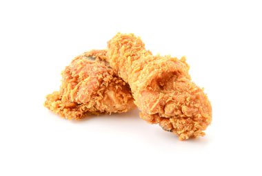 beyaz üzerine kızarmış tavuk