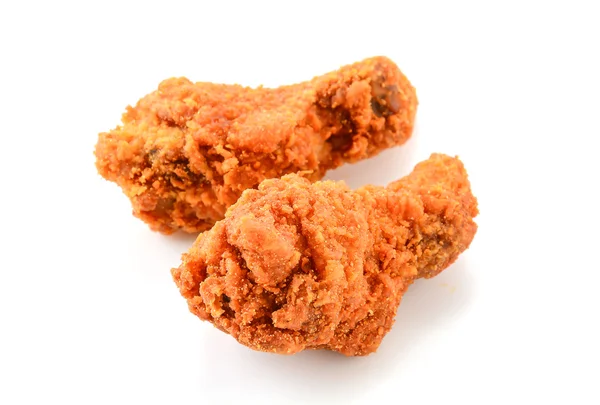 Frango frito em branco — Fotografia de Stock