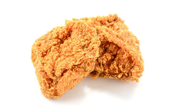 Frango frito em branco — Fotografia de Stock