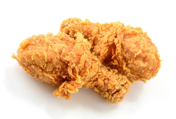 Frango frito em branco — Fotografia de Stock