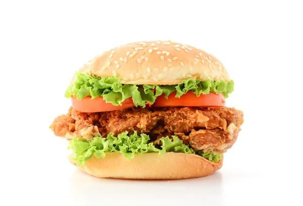 Knuspriger Chicken Burger Stockbild