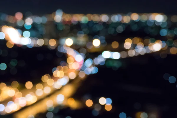 Flou bokeh nuit ville paysage — Photo