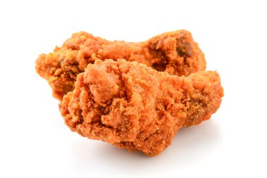 beyaz üzerine kızarmış tavuk