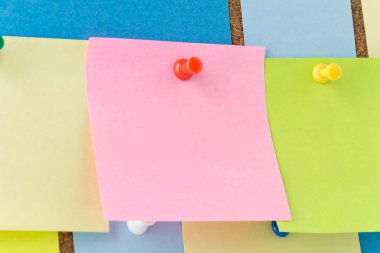 cork board üzerinde yapışkan not