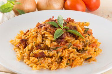 ahşap üzerine Penne makarna