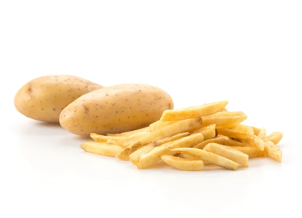 Papas fritas sobre fondo blanco —  Fotos de Stock